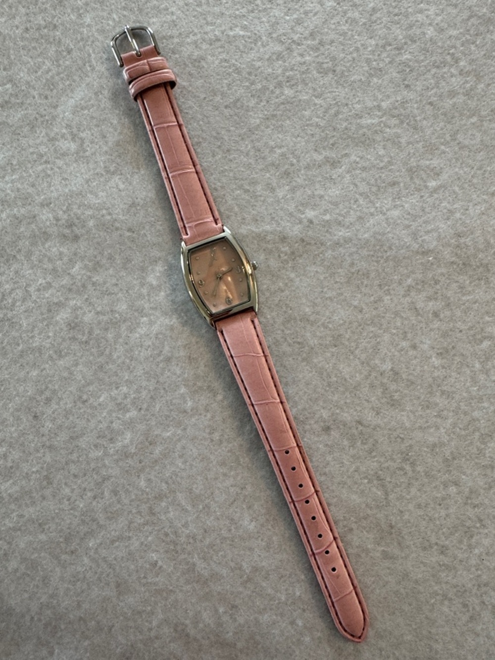 Breast Cancer Awareness Pink Leather-Strap Womens Watch